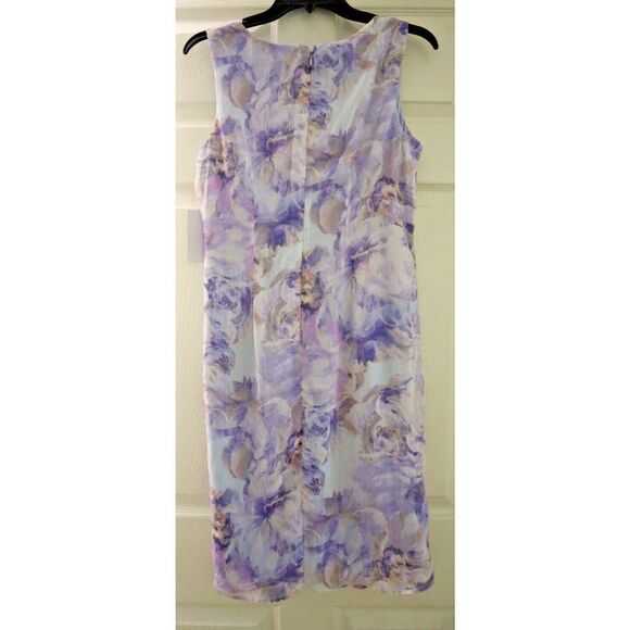 R&M Richards Women's Sz 6 Purple Floral-Print Jacket Dress - 2 Piece Set $119 - Picture 5 of 12